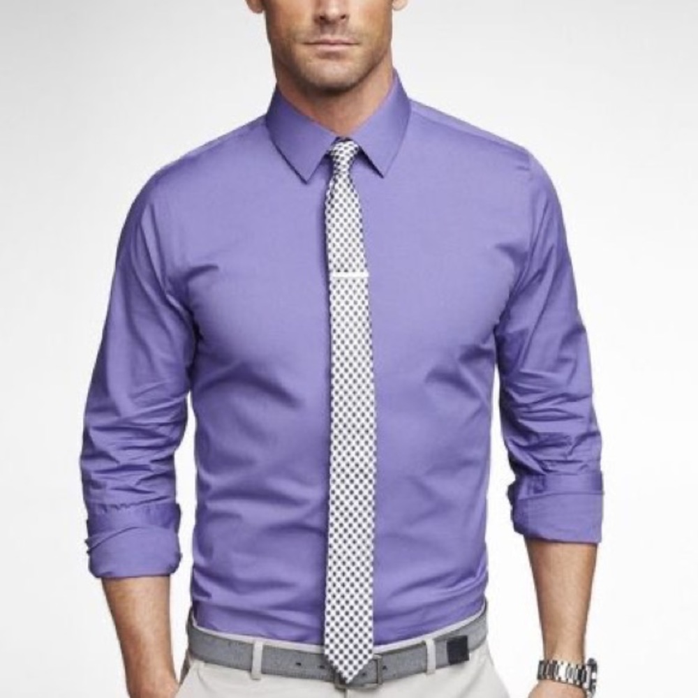 Express 1MX Fitted Long Sleeve Shirt